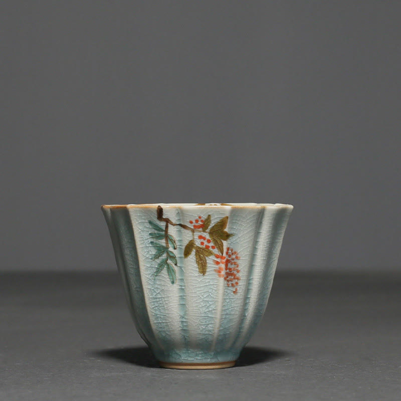Teetassen Keramik Weißdorn Trichterwinde Matcha