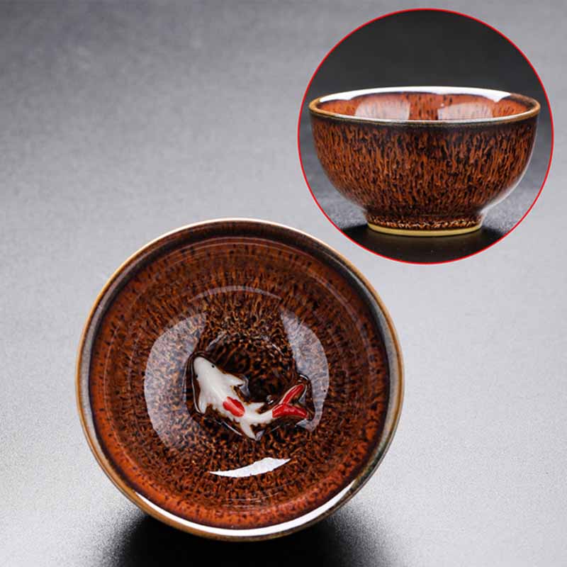 Teetassen Koi Jianzhan Keramik Geschenk