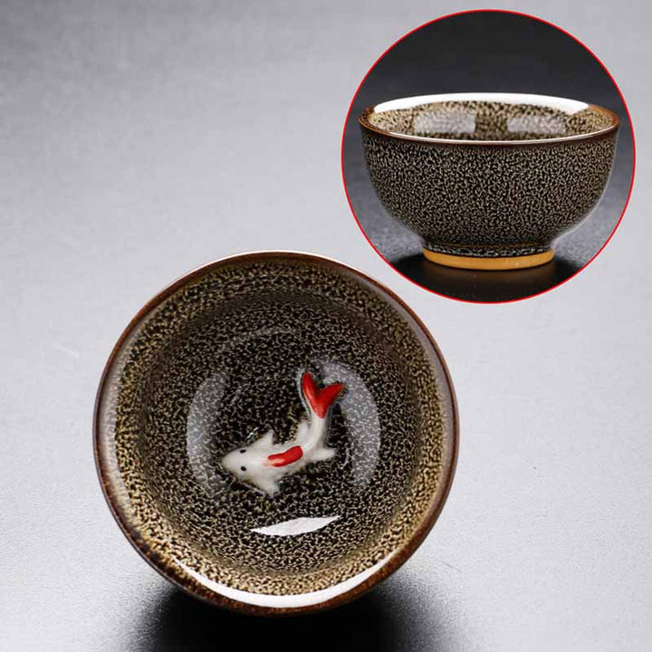 Teetassen Koi Jianzhan Keramik Matcha