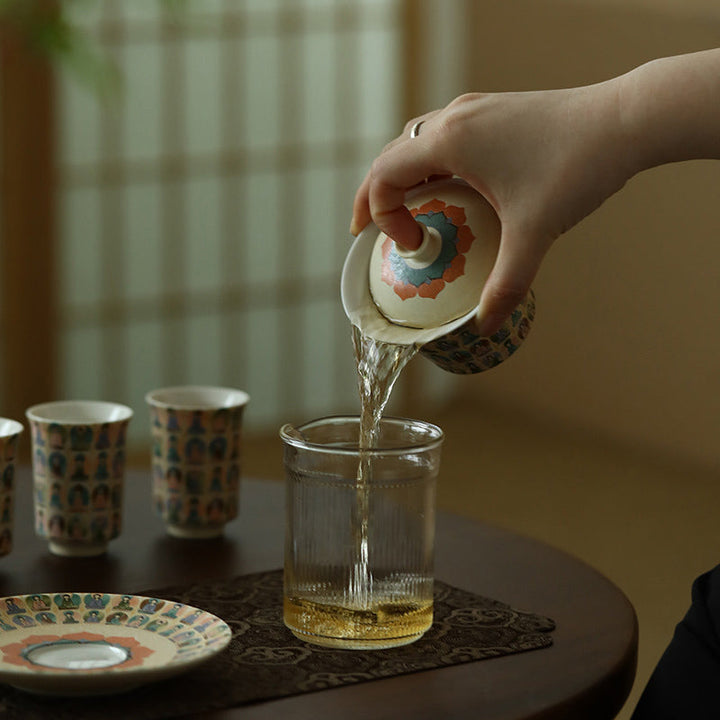 Teetassen Mit Deckel Dunhuang Apsara Gaiwan Geschenk