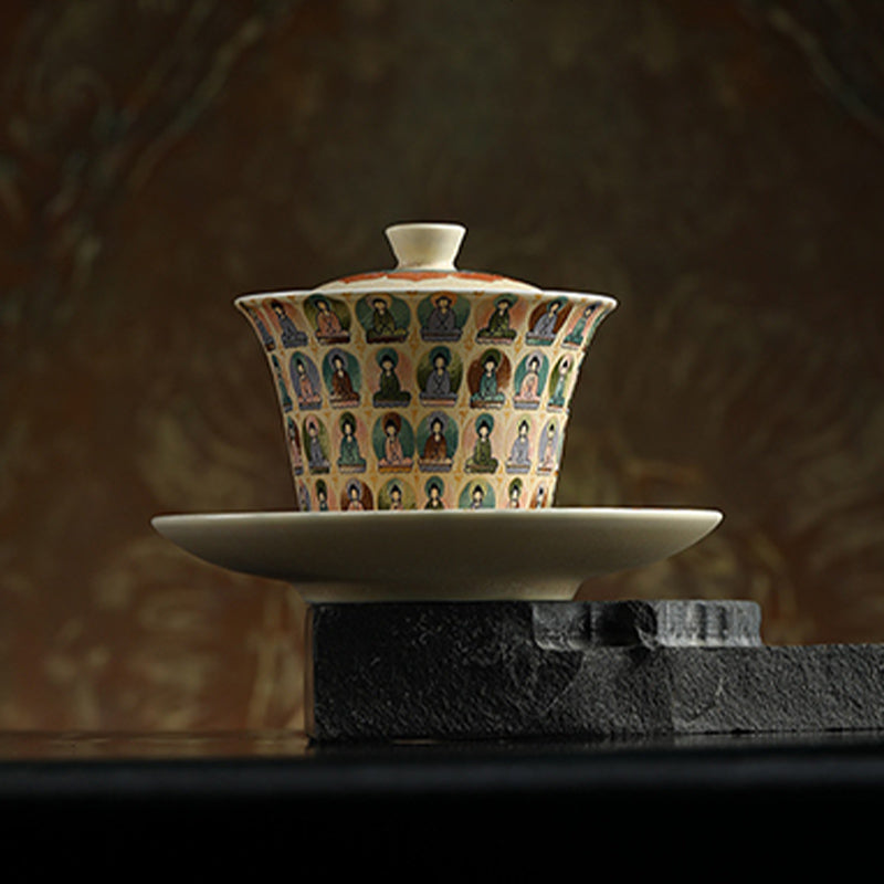 Teetassen Mit Deckel Dunhuang Apsara Gaiwan