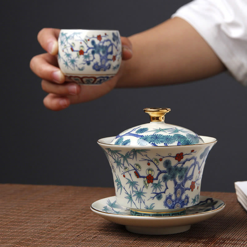 Teetassen Mit Untertasse Phönix Kirin Sancai Geschenk