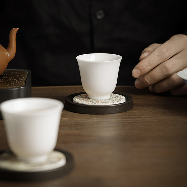 Teetassen Mit Untertasse Pflaumenblüte Keramik Matcha