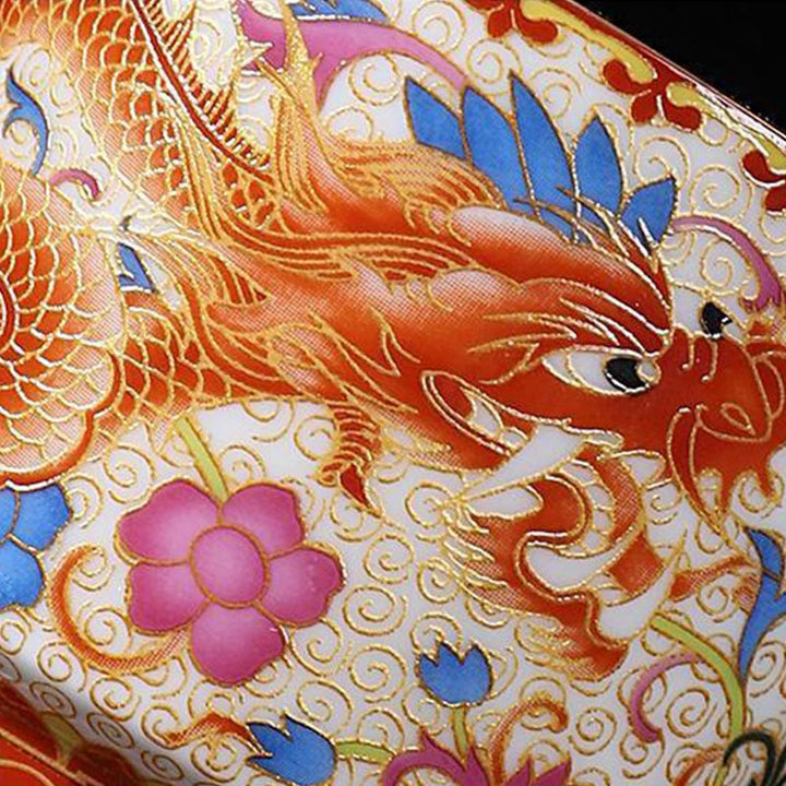 Teetassen Set Drache Phönix Keramik Geschenk
