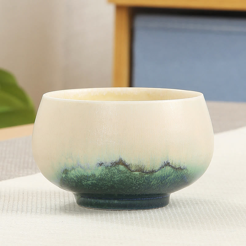 Teetassen Set Keramik Grün Kung Fu Gaiwan