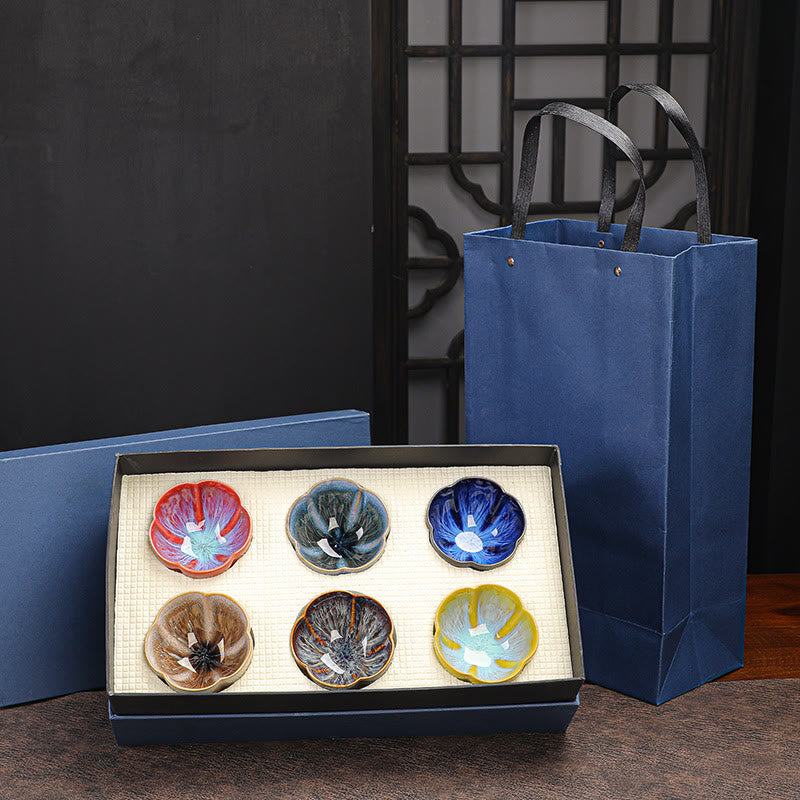 Teetassen Set Pflaumenblüte Jianzhan 6Er Geschenk