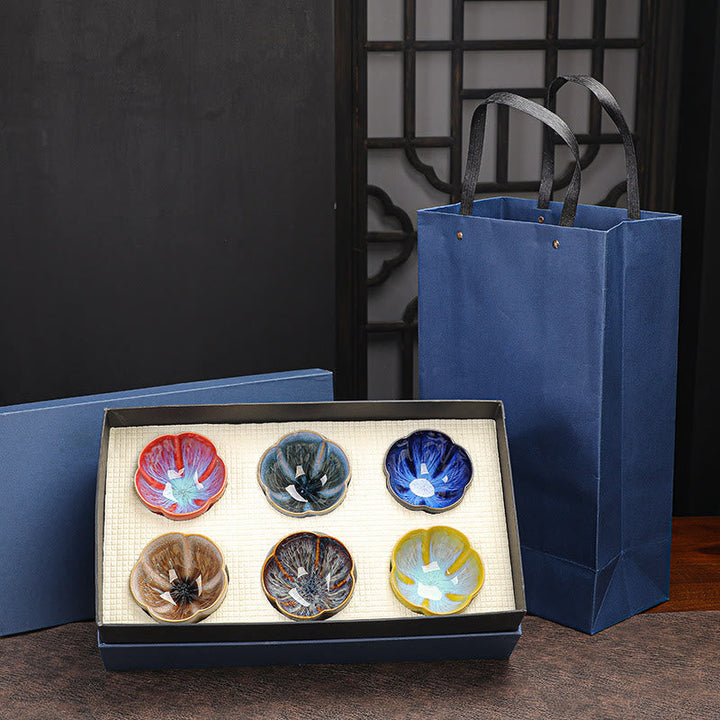 Teetassen Set Pflaumenblüte Jianzhan 6Er Geschenk