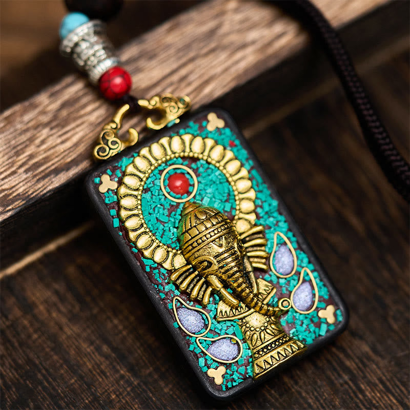 Tibetische Kette Ebenholz Ganesha – Frieden