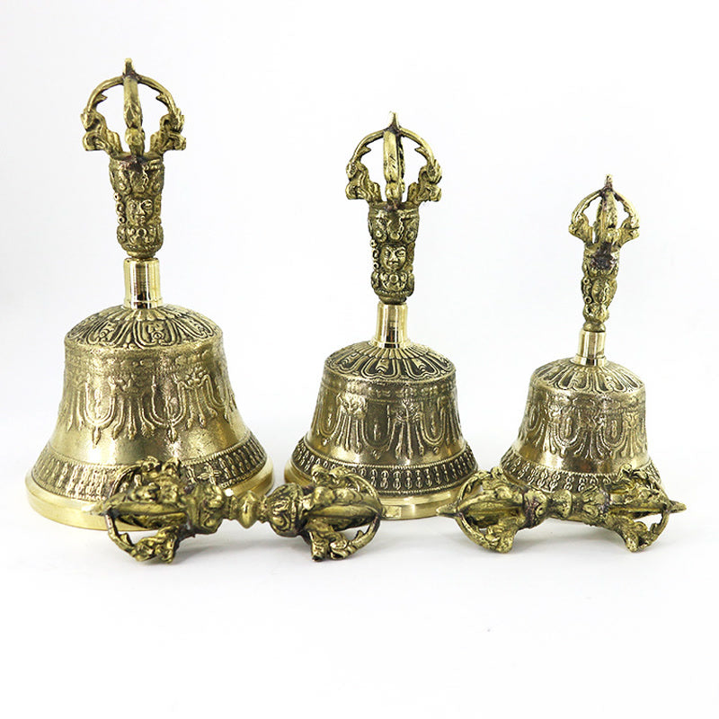 Tibetische Meditationsglocke Dorje Kupfer Set Klangtherapie