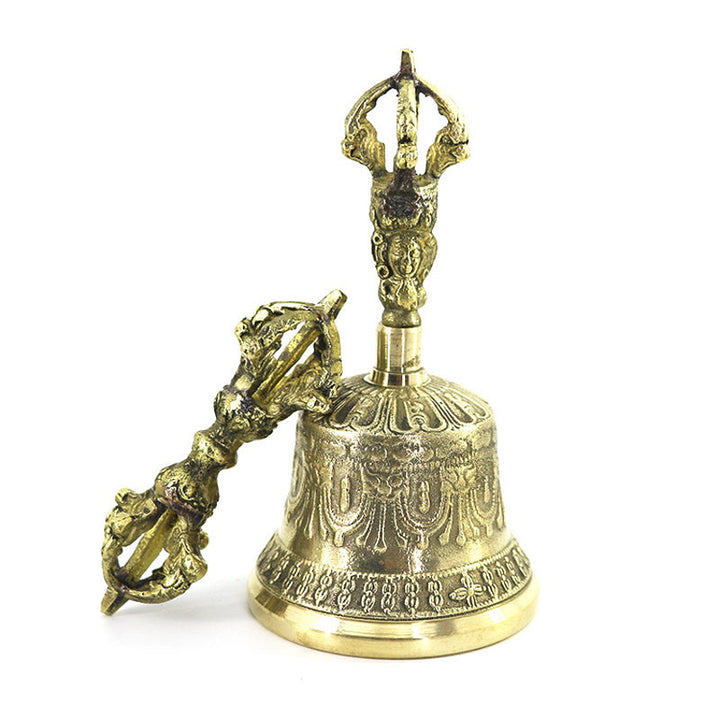 Tibetische Meditationsglocke Dorje Kupfer Set