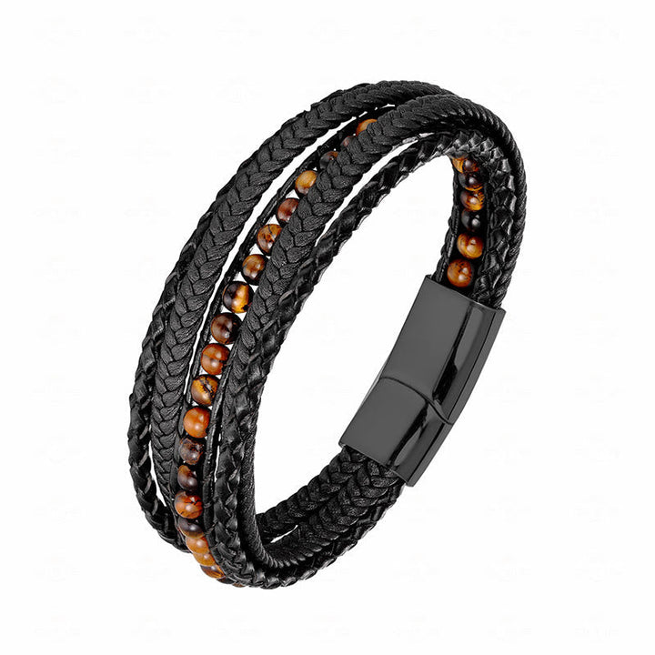 Armband Tigerauge Amazonit – Stärke