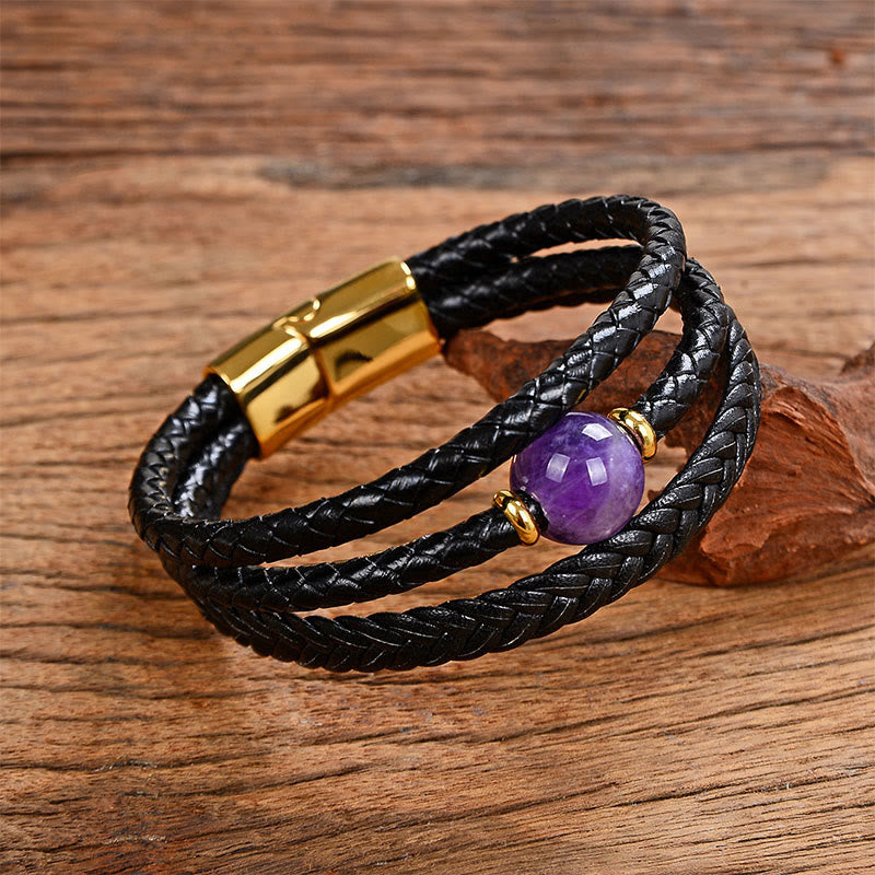 Armband Tigerauge Amethyst – Balance Energie