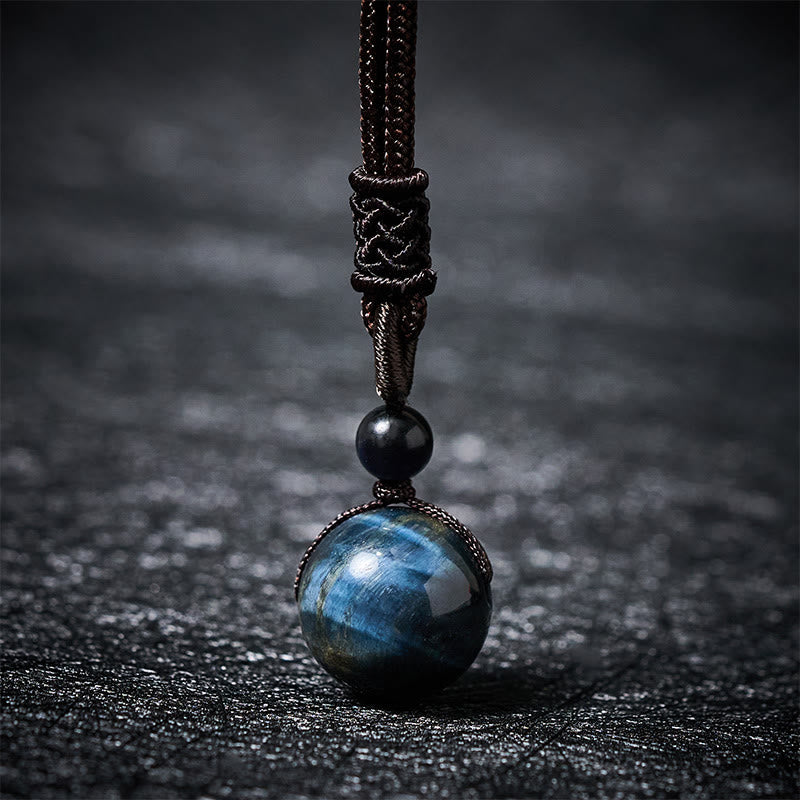 Kette Tigerauge Obsidian Regenbogen