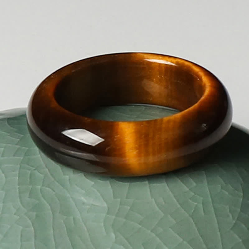 Tigerauge Ring Kupferband Schutz Stärke Fengshui Glück Fingerring