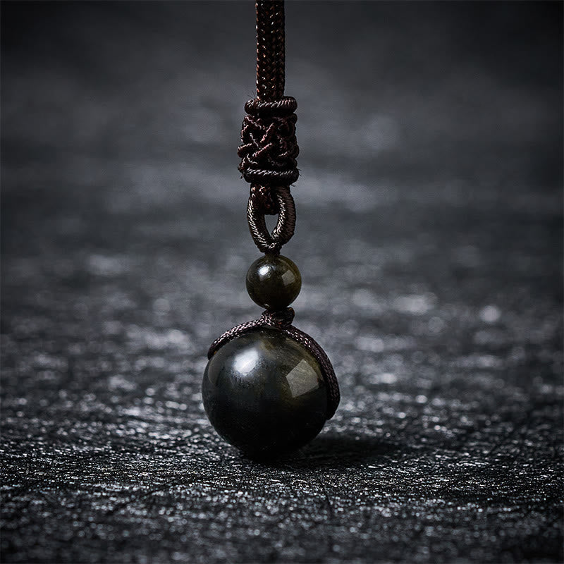 Kette Tigerauge Obsidian Regenbogen