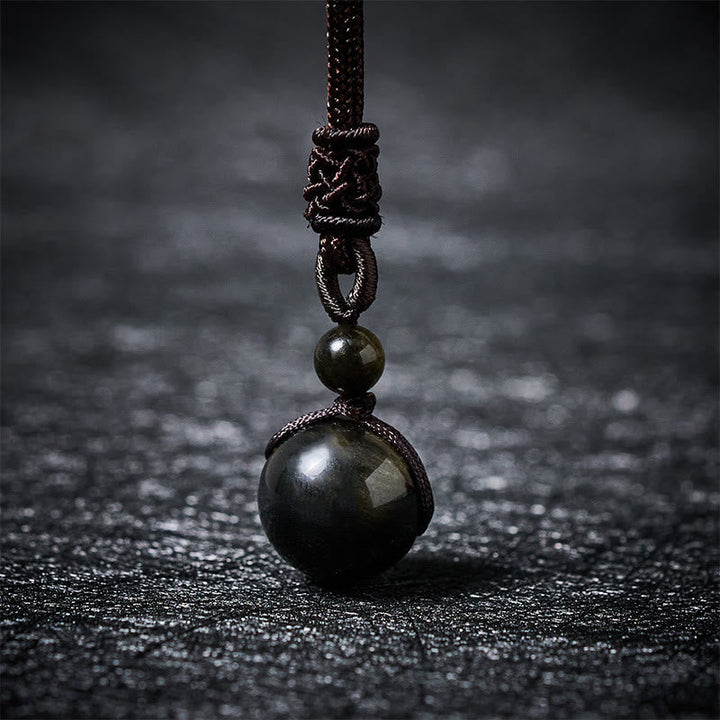 Kette Tigerauge Obsidian Regenbogen
