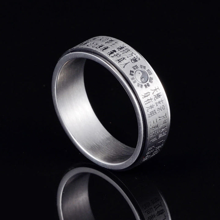 Ring Titanstahl Yin Yang Bagua – Balance