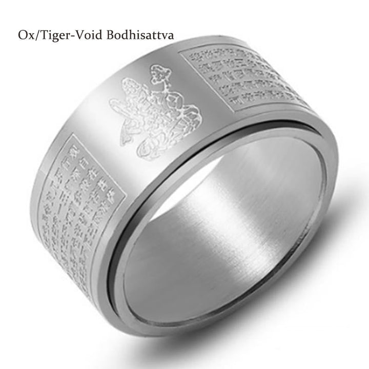 Ring Titanstahl Tierkreis Herzsutra – Ruhe