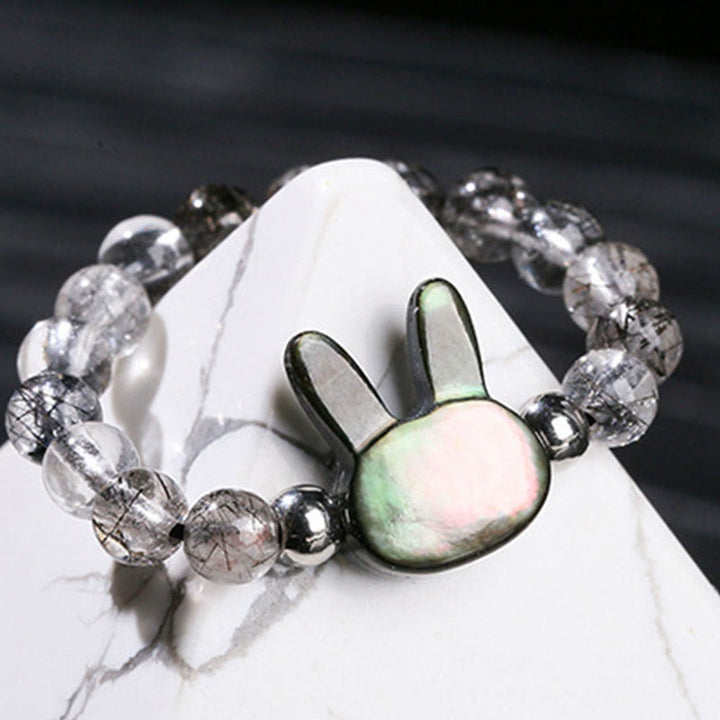Ring Rutilquarz Tridacna Hase Perlen Armband Schmuck Glück