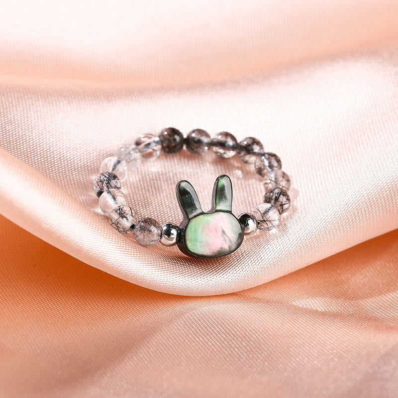 Ring Hase Rutilquarz Armband Feng Shui Schutz Glück Meditation Schmuck