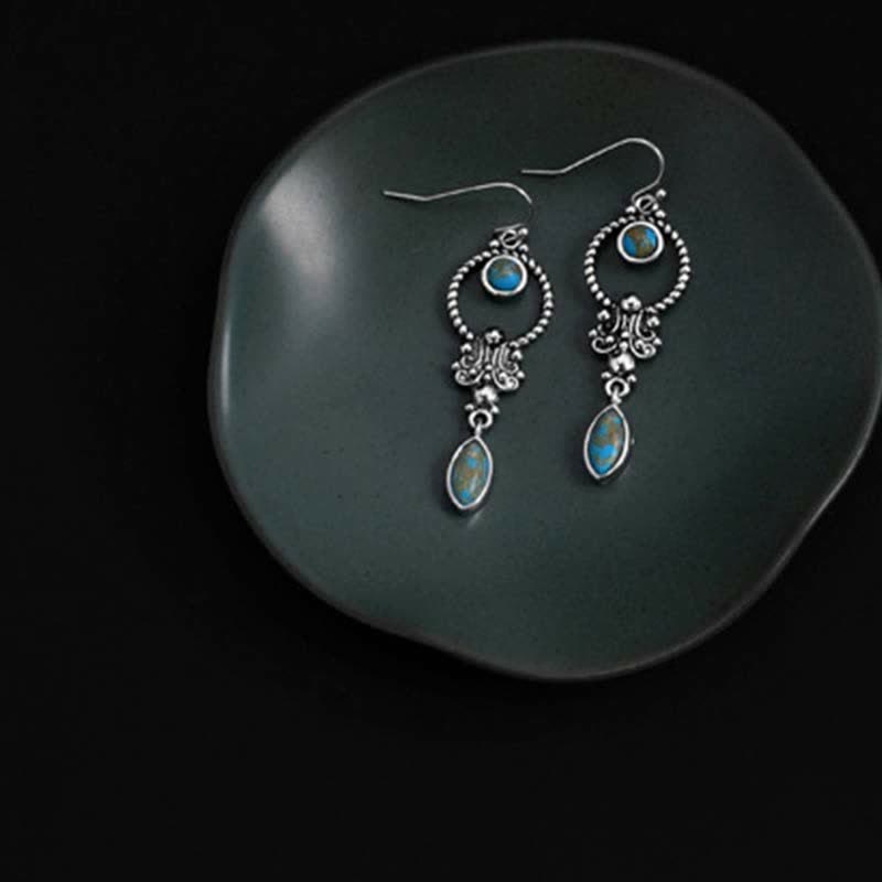 Ohrringe Türkis Wassertropfen – Balance Silber Boho Schmuck spirituell Ohrhänger
