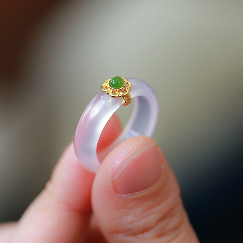 Ring Achat Jade Türkis – Glück & Schutz
