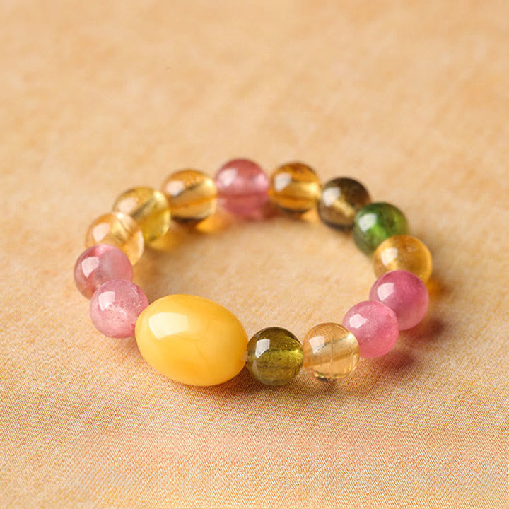 Ring Turmalin Perle Pixiu für Glück Liebe Wohlstand Schutz Fengshui