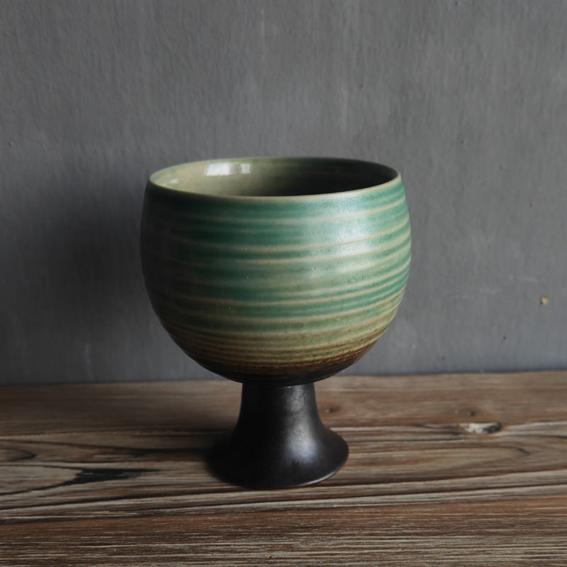 Vintage Teetasse Kelch Design Keramik Matcha