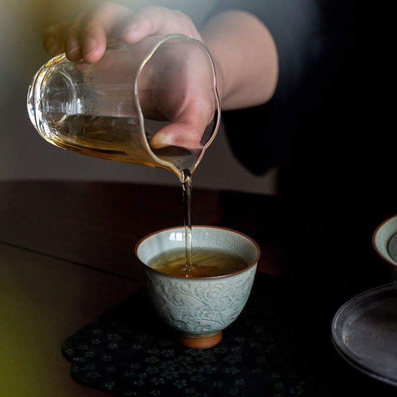 Vintage Teetasse Lotus Keramik Deko