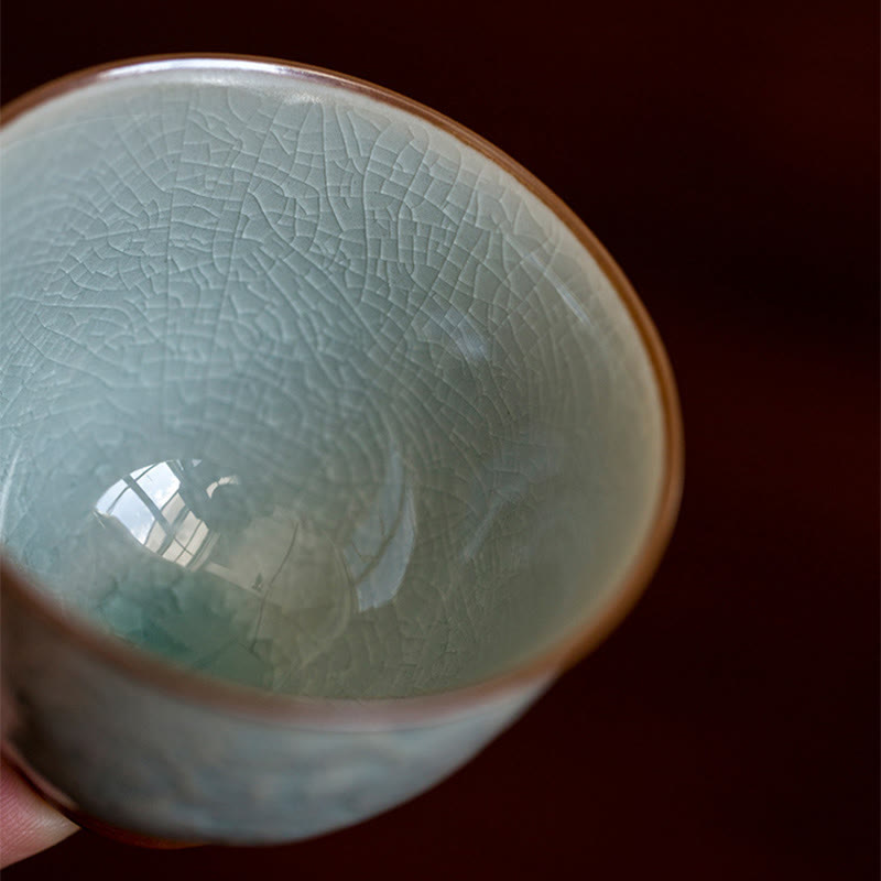 Vintage Teetasse Lotus Keramik Teezeremonie