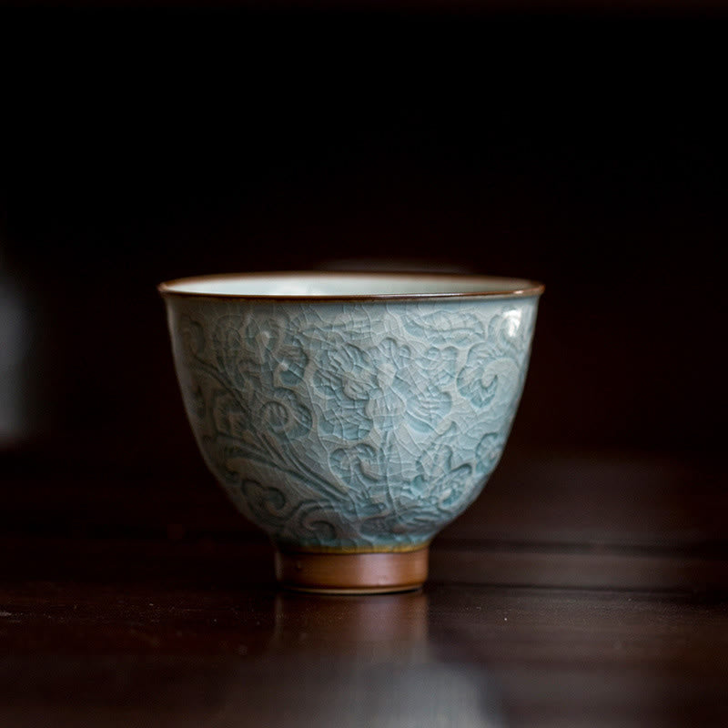 Vintage Teetasse Lotus Keramik