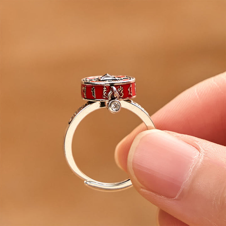 Om Mani Padme Hum Ring aus Kupfer auf Finger Wohlstand