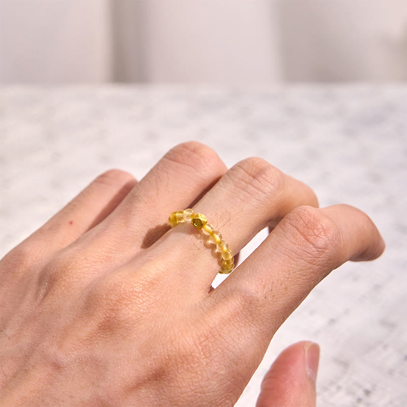 Ring Rutilquarz – Wohlstand Fengshui Schutz getragen Hand elegant