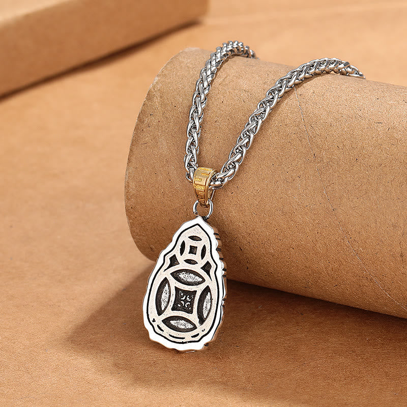 Dzi Anhänger Kette Kupfer mit Garuda Symbol Wohlstand Schmuck
