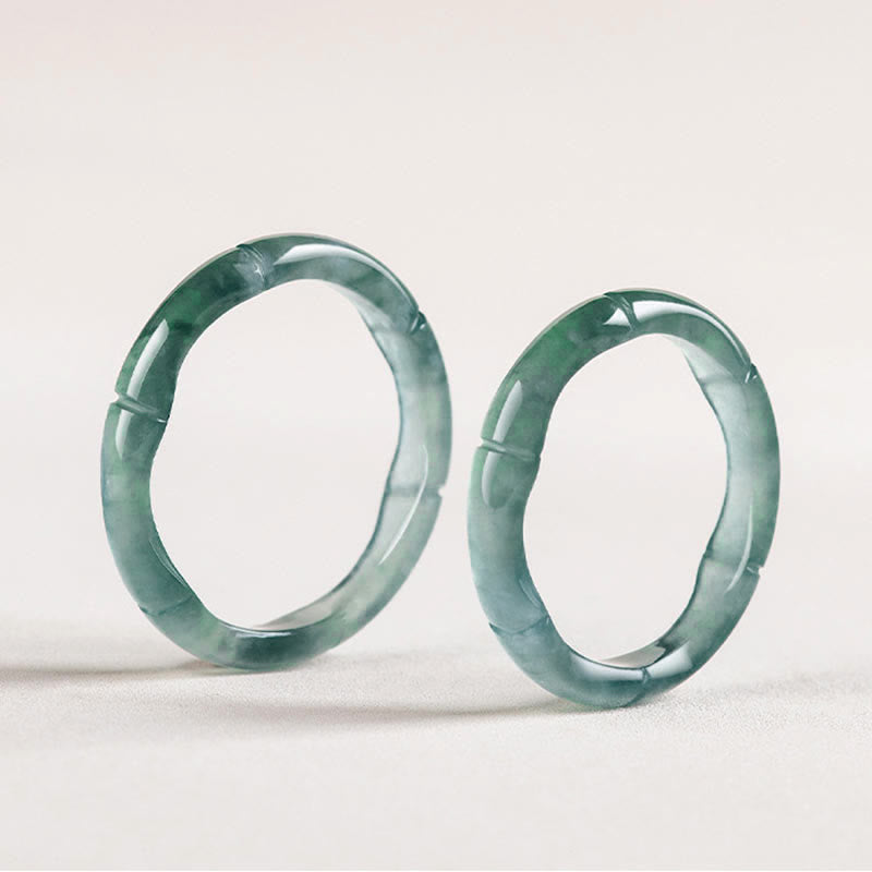 Jade Bambus Ring Wohlstand Fülle Fengshui Glück Schutz