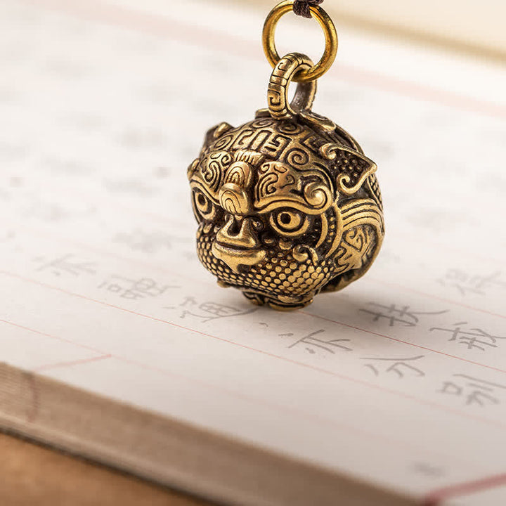 Pixiu Schlüsselanhänger Kupfer Feng Shui Glücksbringer Wohlstand spirituell Anhänger