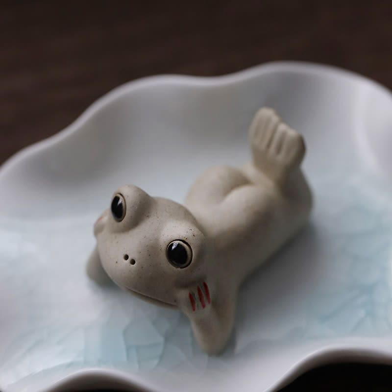 Yoga Frosch Figur Wohnzimmer