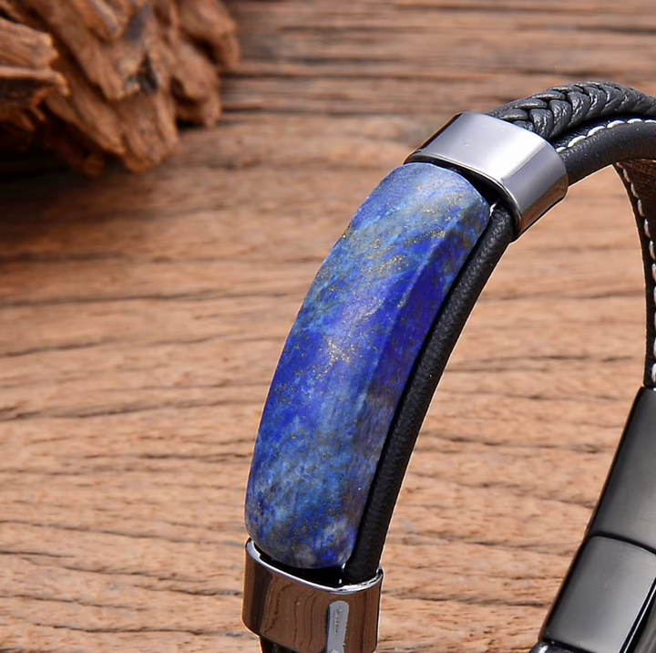 Armband Leder LapisLazuli