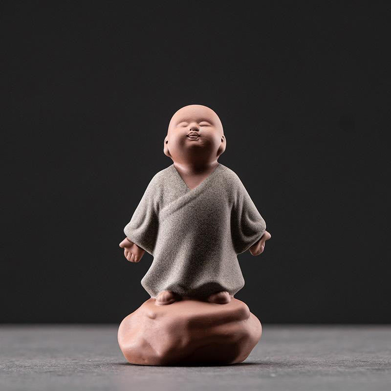 Zen Meditation Buddha Mönch Keramik Feng Shui