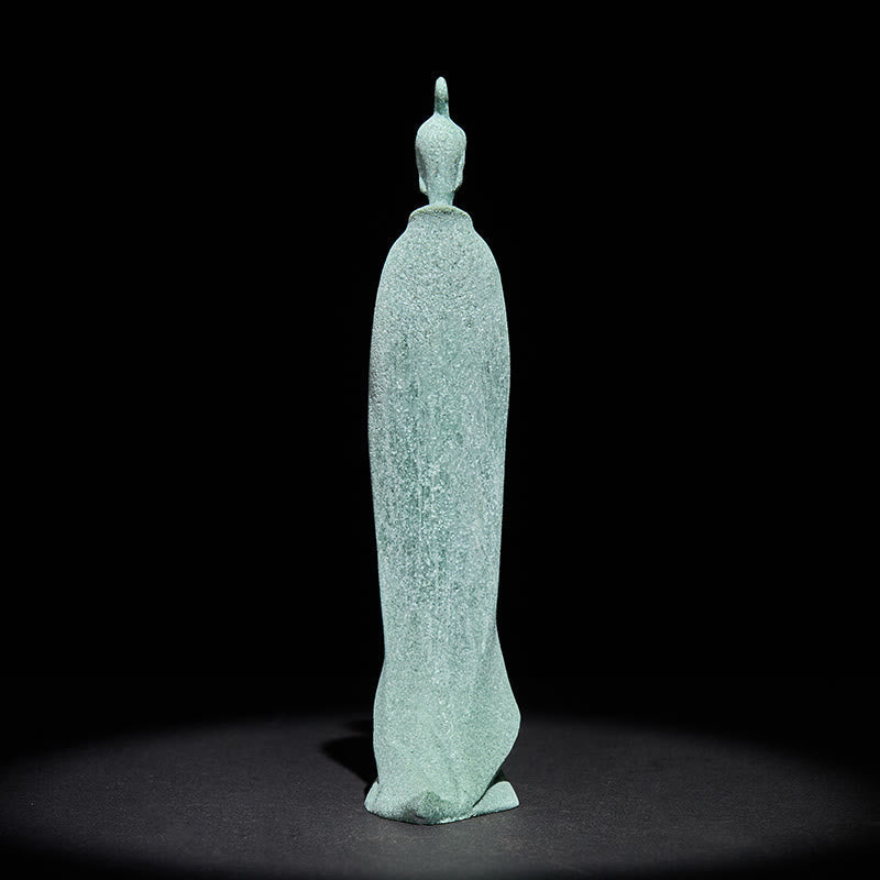 Zen Meditation Buddha Sandstein Stehend Geschenk