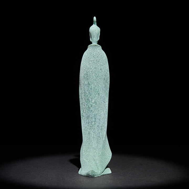 Zen Meditation Buddha Sandstein Stehend Geschenk