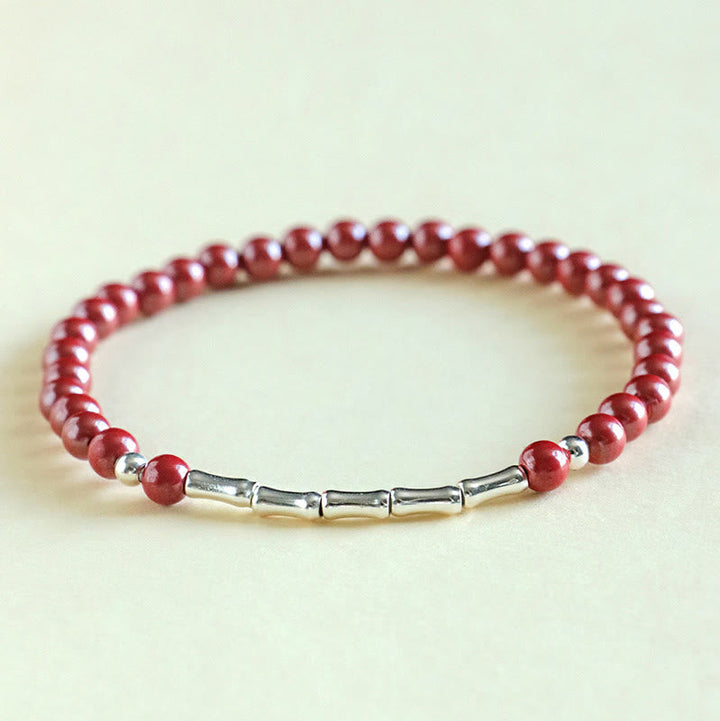 Armband 925 Silber Zinnober – Ruhe – Energie