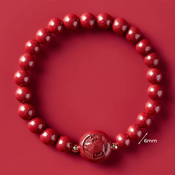 Armband Zinnober Chinesisches Tierkreis – Frieden & Segen