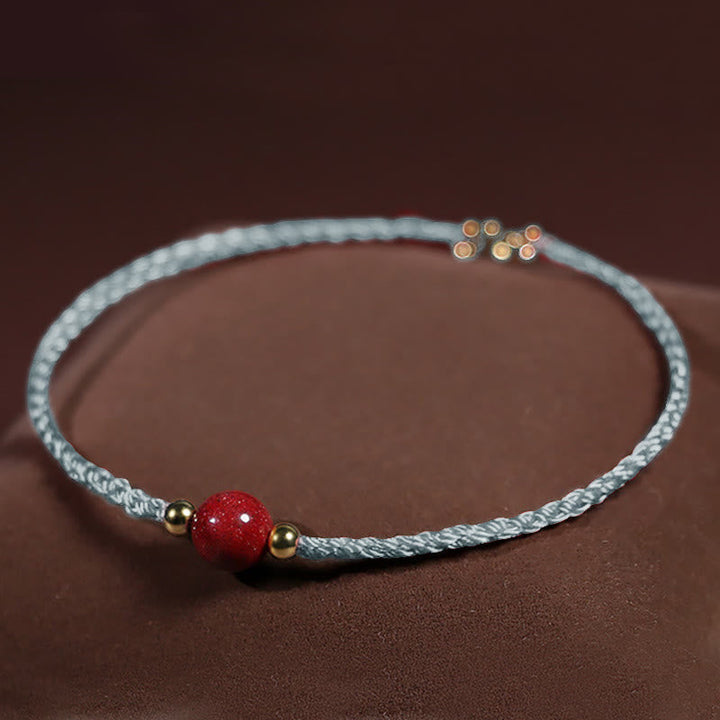 Armband Zinnober Rotes Band