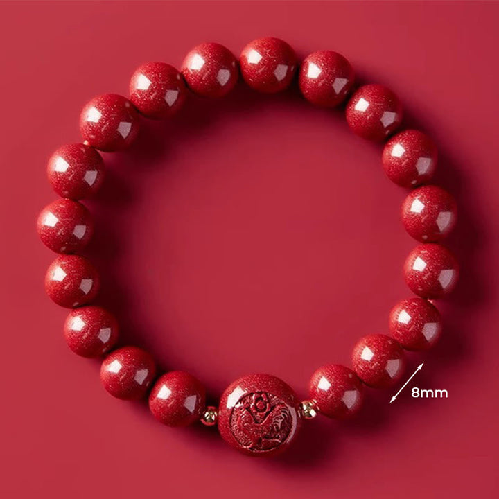 Armband Zinnober Chinesisches Tierkreis – Frieden & Segen