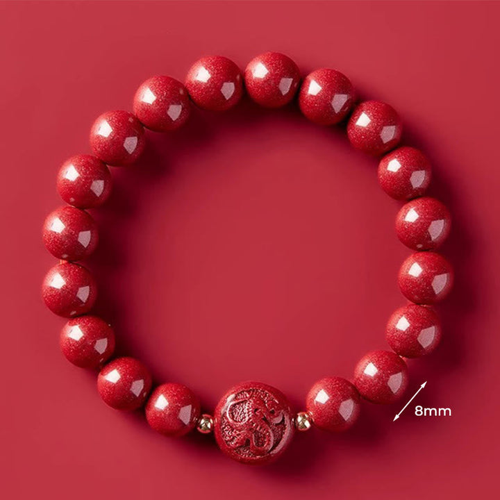 Armband Zinnober Chinesisches Tierkreis – Frieden & Segen