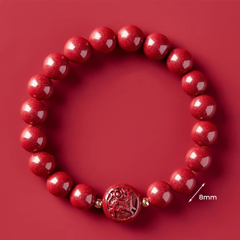 Armband Zinnober Chinesisches Tierkreis – Frieden & Segen