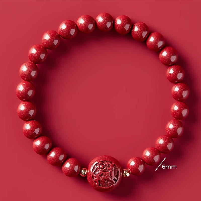 Armband Zinnober Chinesisches Tierkreis – Frieden & Segen