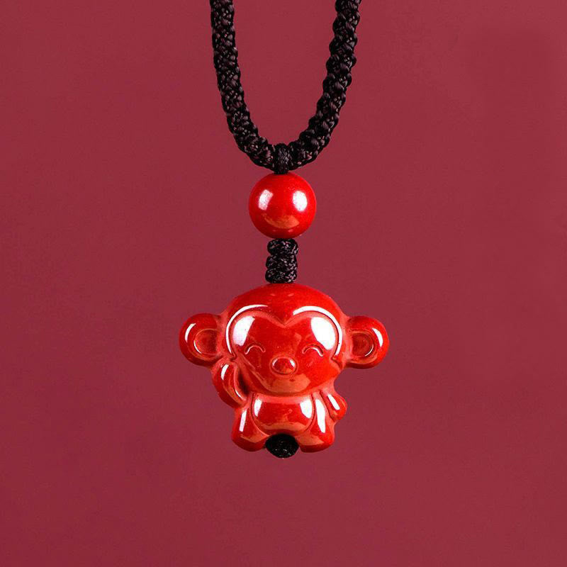 Kette Zinnober Pferd Chinesischer Zodiak – Segen