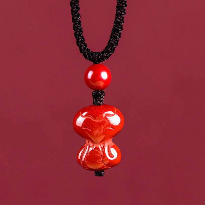 Kette Zinnober Pferd Chinesischer Zodiak – Segen